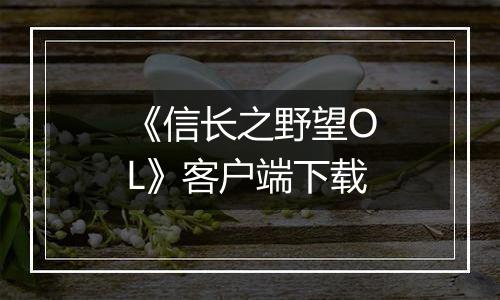 《信长之野望OL》客户端下载