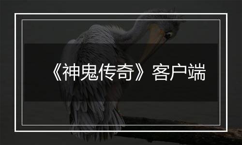 《神鬼传奇》客户端