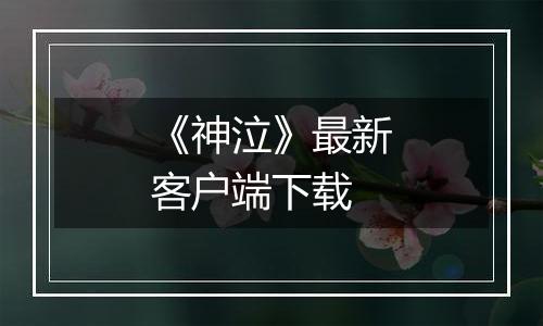 《神泣》最新客户端下载