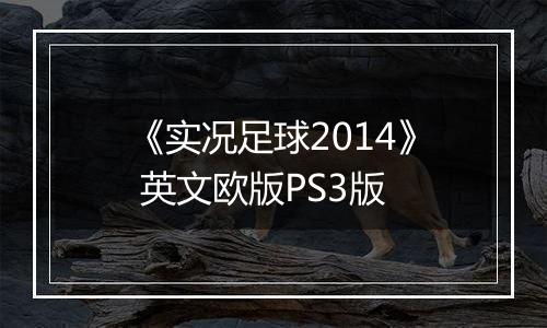 《实况足球2014》 英文欧版PS3版