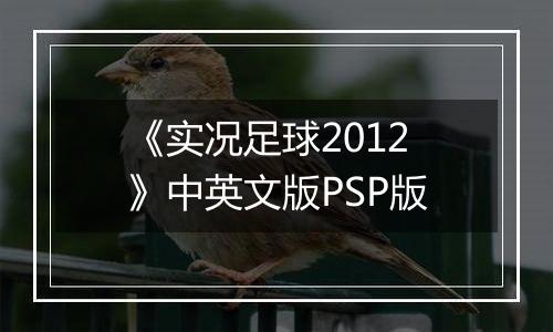 《实况足球2012》中英文版PSP版