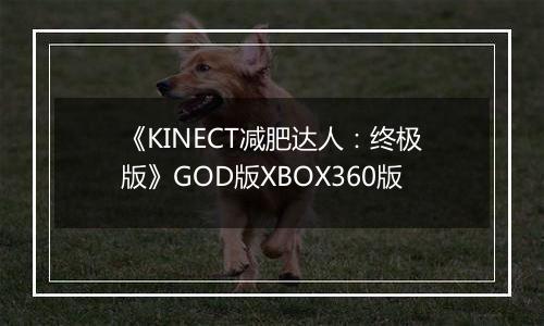 《KINECT减肥达人：终极版》GOD版XBOX360版