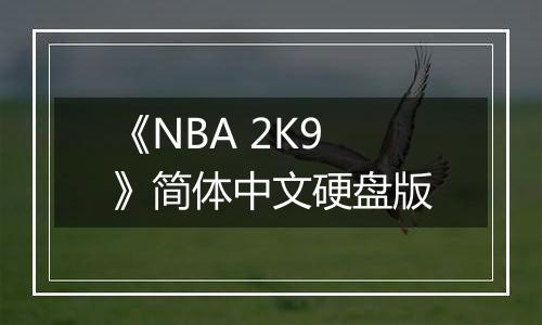 《NBA 2K9》简体中文硬盘版