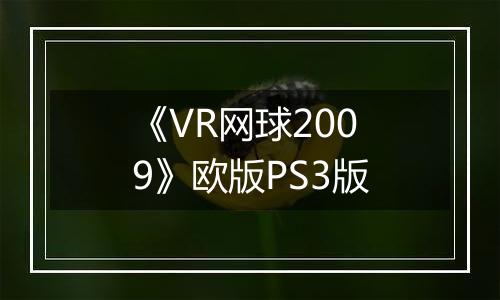 《VR网球2009》欧版PS3版