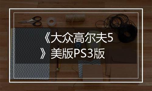 《大众高尔夫5》美版PS3版