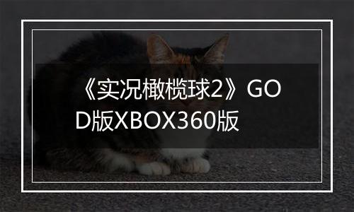《实况橄榄球2》GOD版XBOX360版