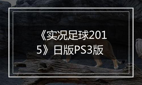 《实况足球2015》日版PS3版