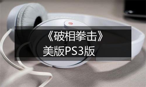 《破相拳击》美版PS3版