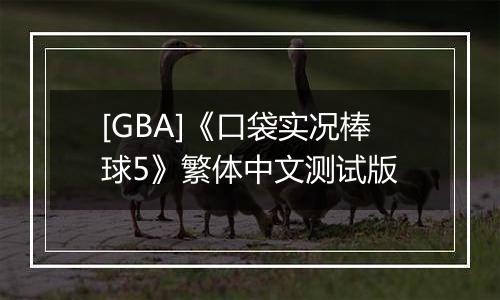 [GBA]《口袋实况棒球5》繁体中文测试版