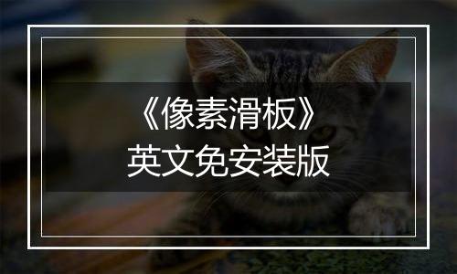 《像素滑板》英文免安装版