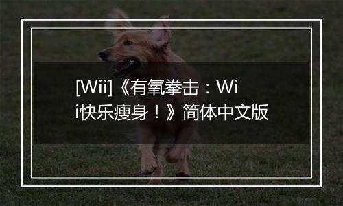 [Wii]《有氧拳击：Wii快乐瘦身！》简体中文版