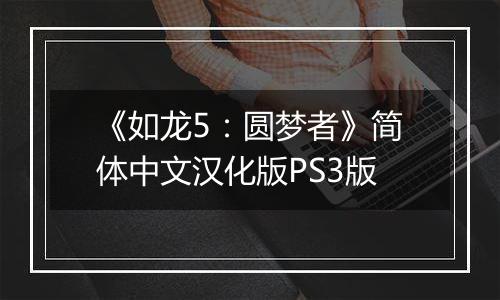 《如龙5：圆梦者》简体中文汉化版PS3版