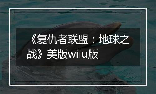 《复仇者联盟：地球之战》美版wiiu版