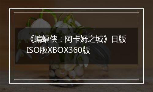 《蝙蝠侠：阿卡姆之城》日版ISO版XBOX360版