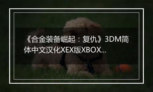 《合金装备崛起：复仇》3DM简体中文汉化XEX版XBOX360版