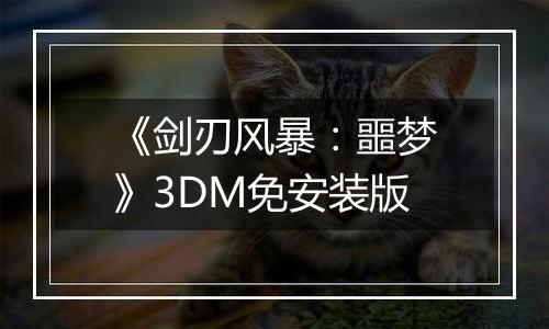 《剑刃风暴：噩梦》3DM免安装版