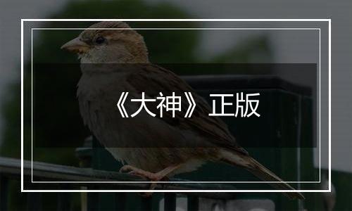 《大神》正版