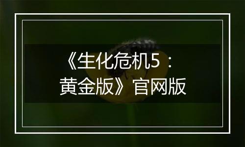 《生化危机5：黄金版》官网版