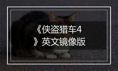 《侠盗猎车4》英文镜像版