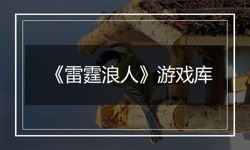 《雷霆浪人》游戏库