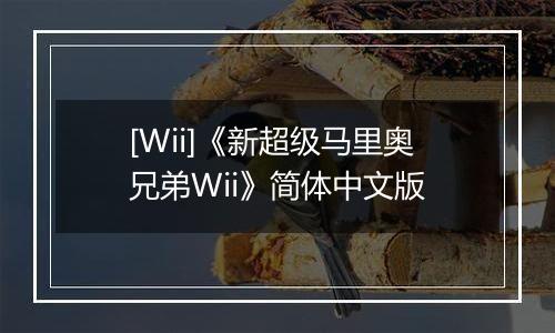 [Wii]《新超级马里奥兄弟Wii》简体中文版