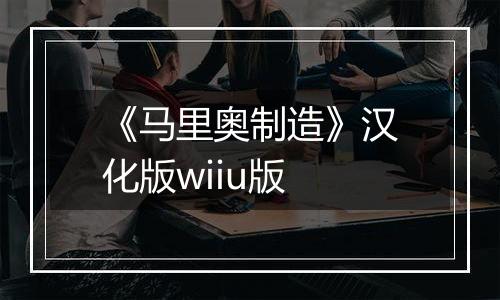 《马里奥制造》汉化版wiiu版