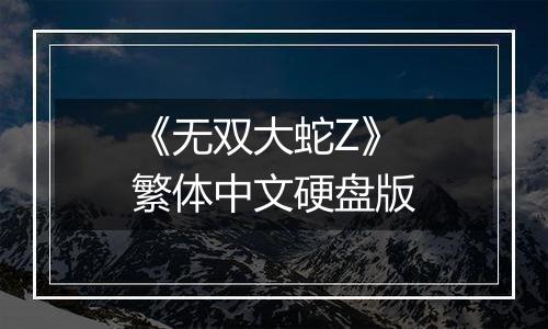 《无双大蛇Z》繁体中文硬盘版
