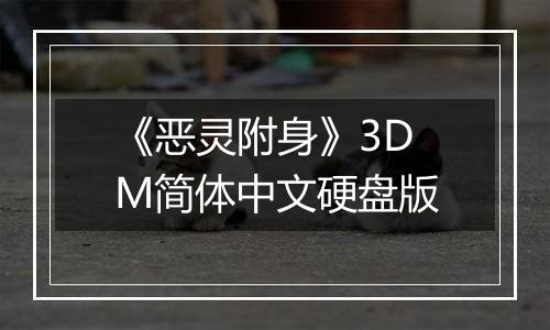 《恶灵附身》3DM简体中文硬盘版