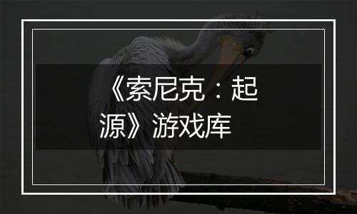 《索尼克：起源》游戏库