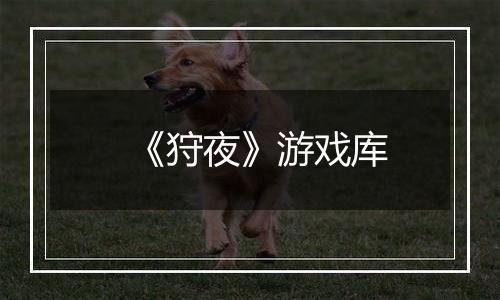 《狩夜》游戏库