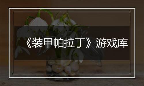 《装甲帕拉丁》游戏库