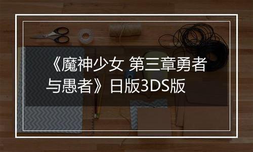 《魔神少女 第三章勇者与愚者》日版3DS版