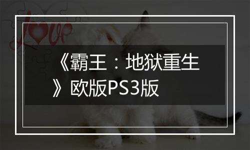 《霸王：地狱重生》欧版PS3版