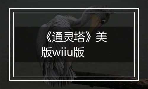 《通灵塔》美版wiiu版