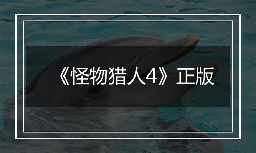 《怪物猎人4》正版