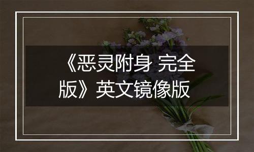 《恶灵附身 完全版》英文镜像版