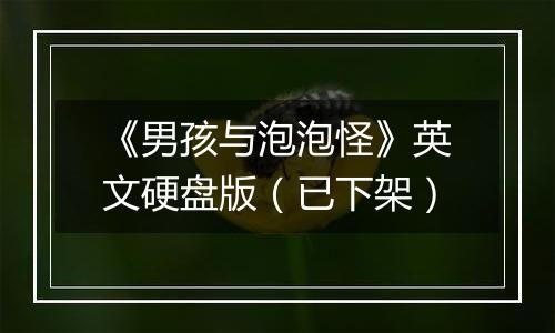 《男孩与泡泡怪》英文硬盘版（已下架）