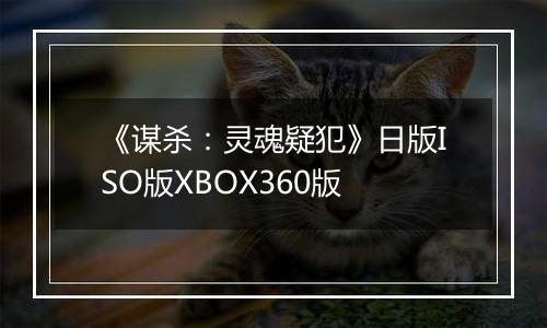 《谋杀：灵魂疑犯》日版ISO版XBOX360版