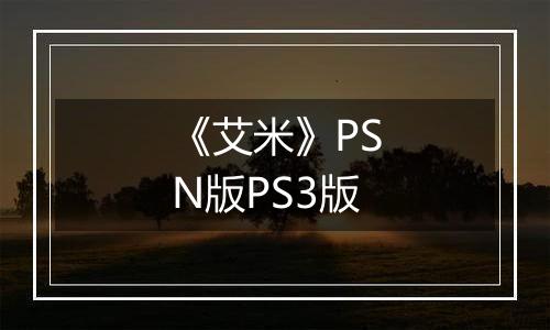 《艾米》PSN版PS3版