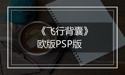 《飞行背囊》欧版PSP版
