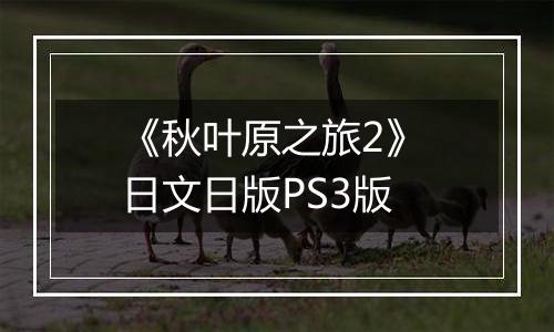 《秋叶原之旅2》 日文日版PS3版