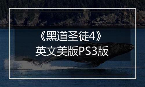 《黑道圣徒4》 英文美版PS3版