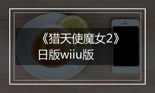 《猎天使魔女2》日版wiiu版