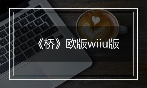 《桥》欧版wiiu版