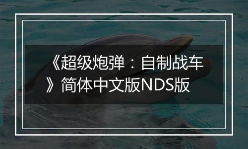 《超级炮弹：自制战车》简体中文版NDS版