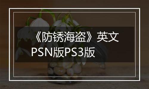 《防锈海盗》英文PSN版PS3版