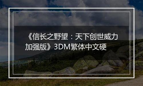 《信长之野望：天下创世威力加强版》3DM繁体中文硬