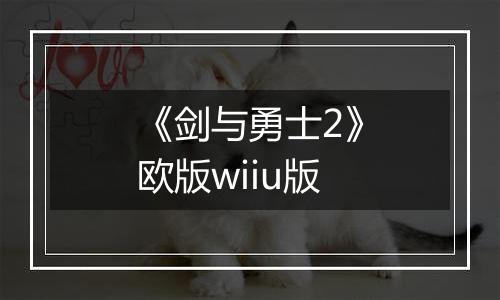 《剑与勇士2》欧版wiiu版
