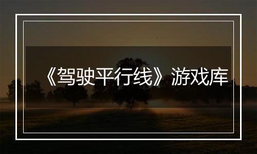 《驾驶平行线》游戏库