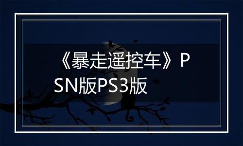 《暴走遥控车》PSN版PS3版